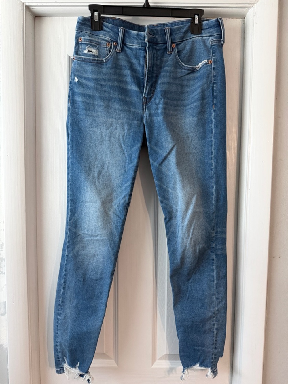 American Eagle Outfitters Blue Distressed Jeggings - size 12